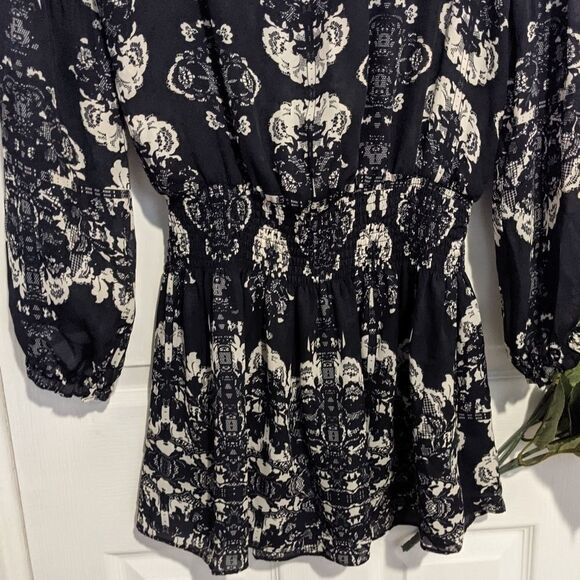 Parker Smock Waist Dress Rosaline Print Ruffles - Picture 8 of 11